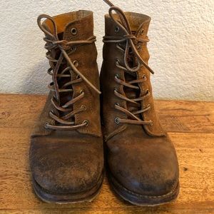 Sabrina Frye Leather lace-up boots